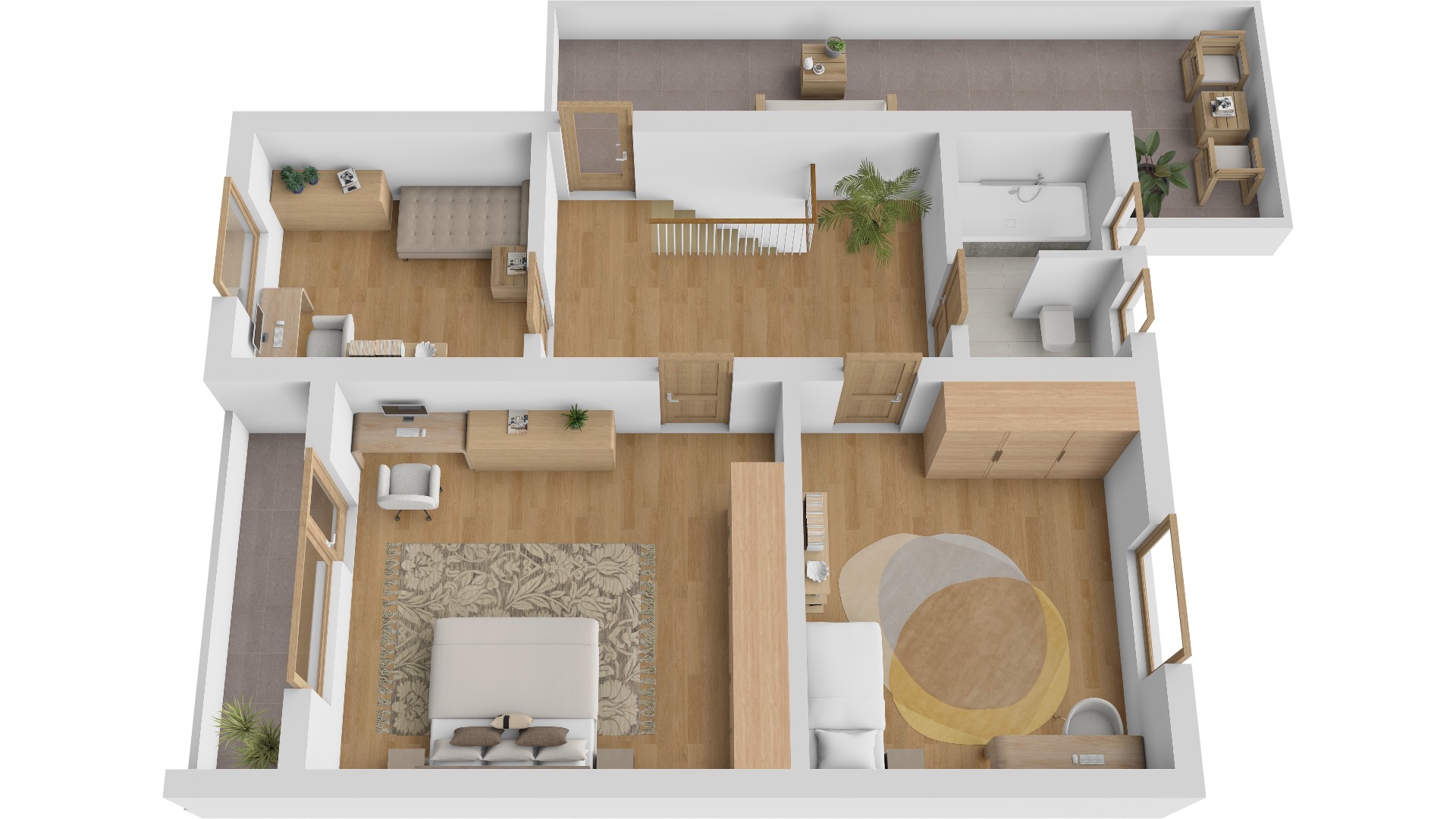 Second floor of the first unit