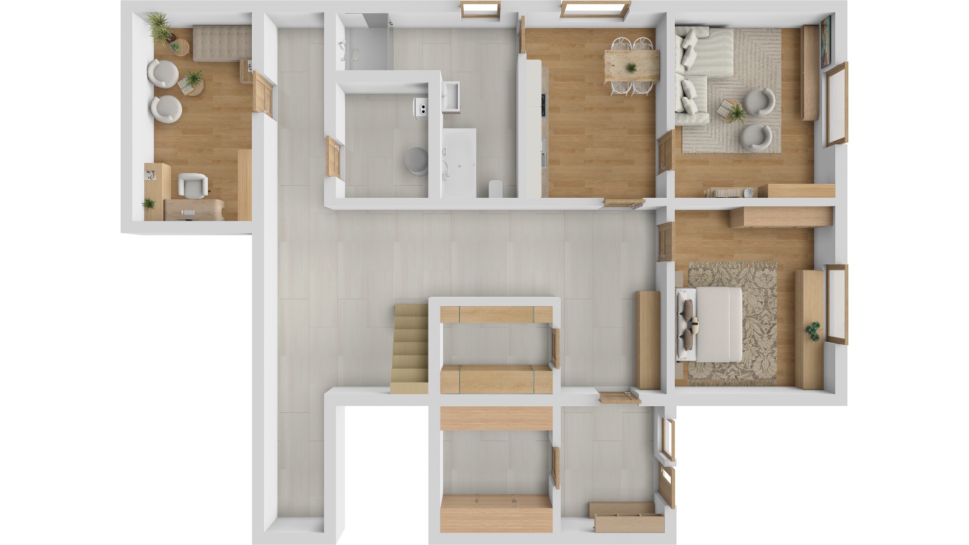 Second unit with entrance from the garden